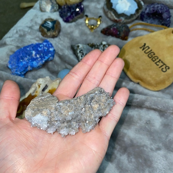 Raw Celestite Geode Druzy Crystal - Picture 7 of 8